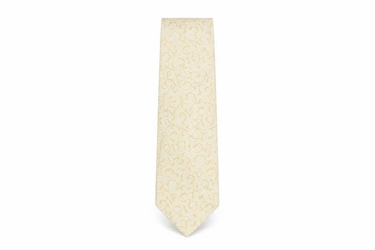 Mens Debenhams Beige Floral 100% Polyester  Tie