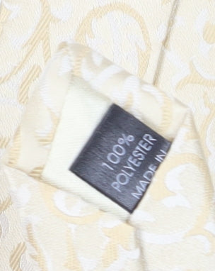 Mens Debenhams Beige Floral 100% Polyester  Tie
