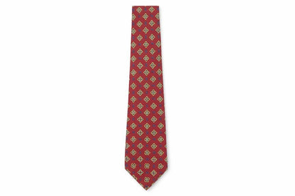 Mens Greenwoods Red Geometric 100% Polyester Slim Tie