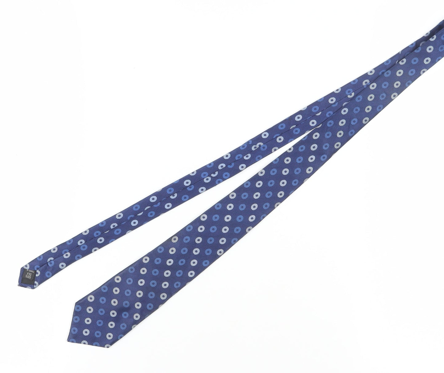 Mens Ben Sherman Blue Geometric 100% Silk  Tie