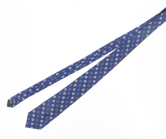 Mens Ben Sherman Blue Geometric 100% Silk  Tie