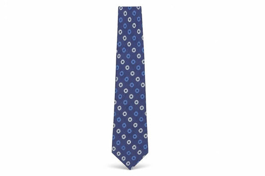 Mens Ben Sherman Blue Geometric 100% Silk  Tie
