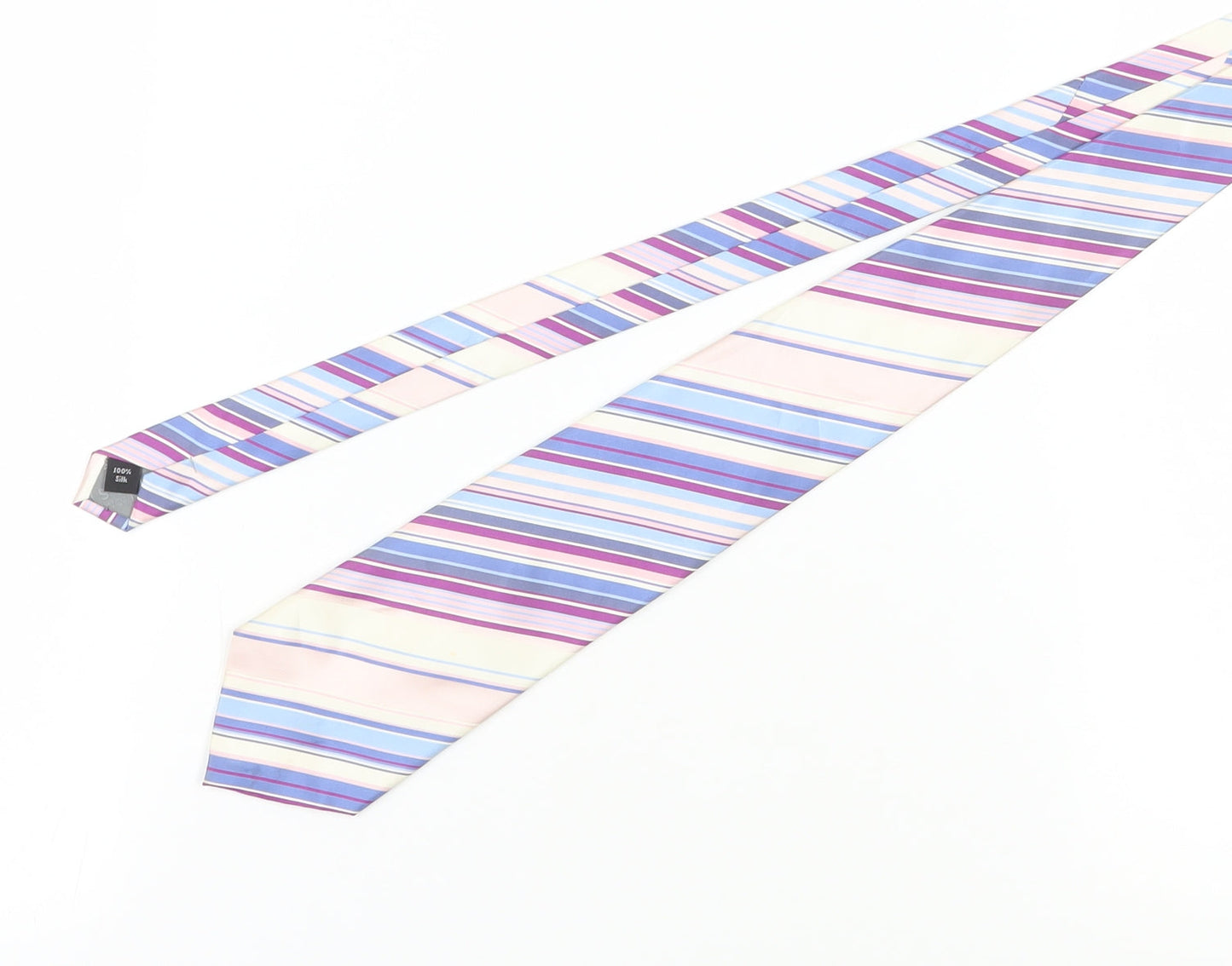 Thomas Nash Men's Multicoloured Striped Silk Tie