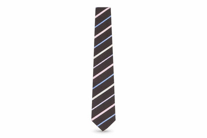 Mens St. George by Duffer Brown Striped 100% Silk  Tie