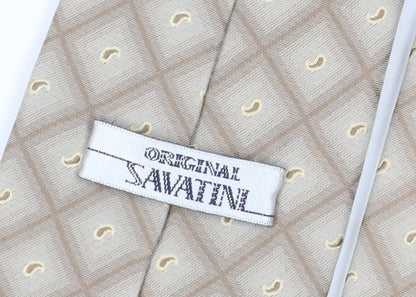 Original Savatine Men's Beige Geometric Tie One Size