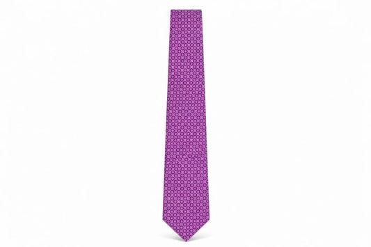 Silkworm London Men's Purple Geometric Silk Tie