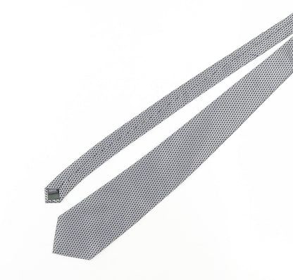 Wolsey Men's Grey Silk Geometric Tie, One Size