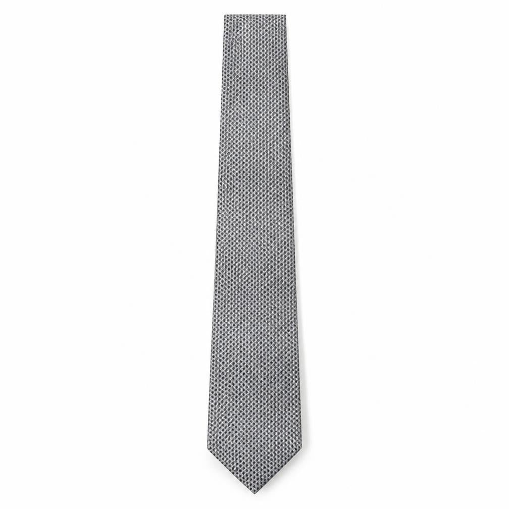Mens Wolsey Grey Geometric 100% Silk  Tie