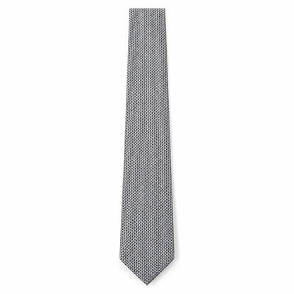Mens Wolsey Grey Geometric 100% Silk  Tie