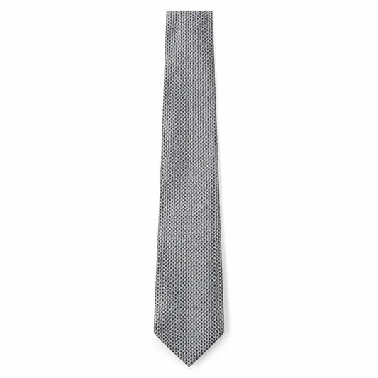 Mens Wolsey Grey Geometric 100% Silk  Tie