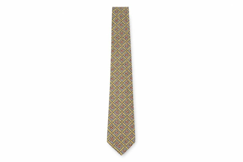 Mens Austin Reed Multicoloured Geometric 100% Silk  Tie
