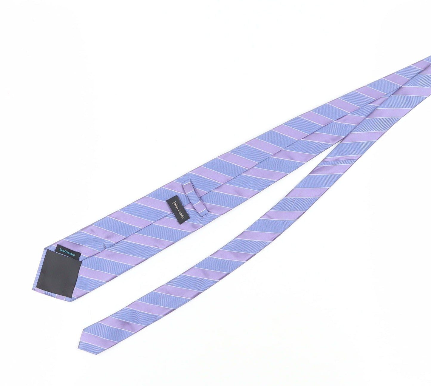 John Lewis Men's Purple Striped Silk Slim Tie