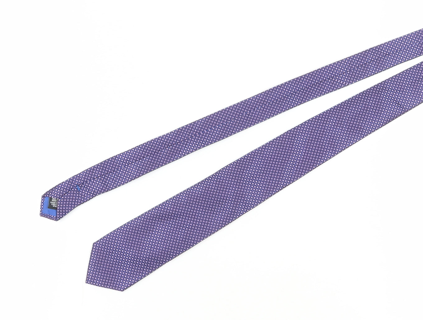 Hugo Boss Men's Purple Geometric Slim Silk Tie