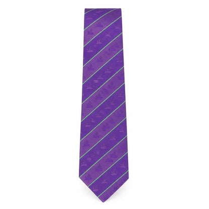 Mens Aquascutum Purple Striped 100% Polyester  Tie