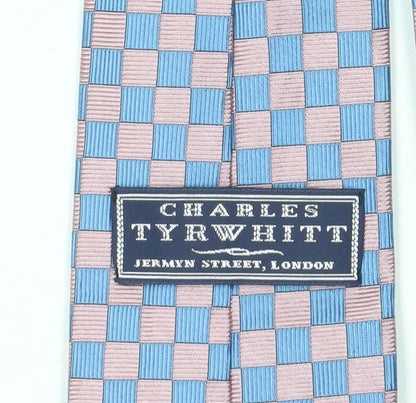 Mens Charles Tyrwhitt Multicoloured Plaids & Checks 100% Silk  Tie