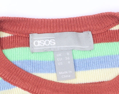 Womens UK Size 8 ASOS Multicoloured Pullover Jumper