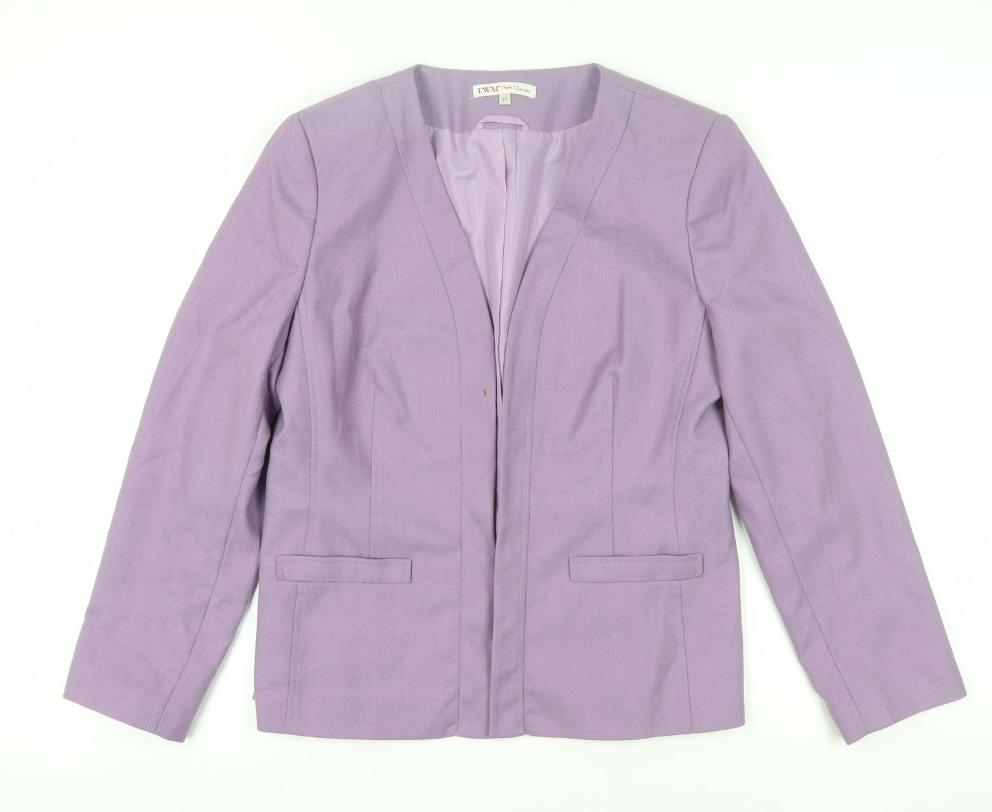 EWM Women's Purple Suit Jacket, Size 14