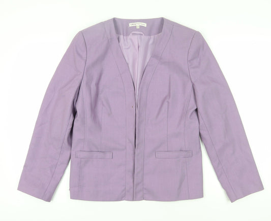 EWM Women's Purple Suit Jacket, Size 14