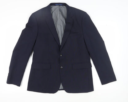 Mens UK Size 42 Burton Regular Blue Suit Jacket