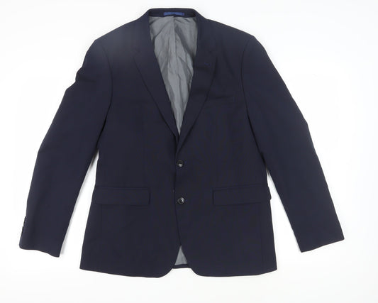 Mens UK Size 42 Burton Regular Blue Suit Jacket