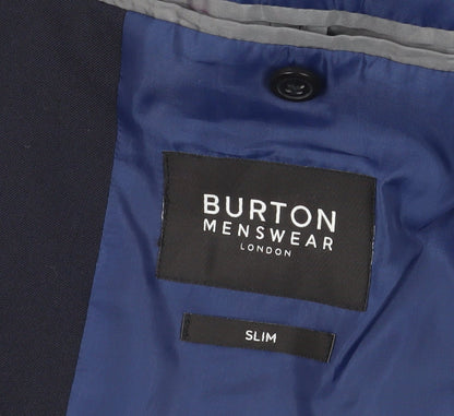 Mens UK Size 42 Burton Regular Blue Suit Jacket