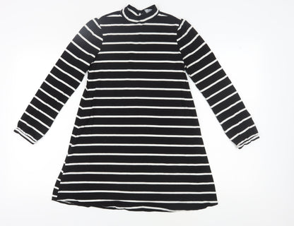 Dorothy Perkins Women's Black Striped Shift Dress, Size 10