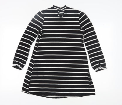 Dorothy Perkins Women's Black Striped Shift Dress, Size 10