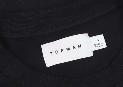 Topman Men's Black Berlin Print T-Shirt, Size S