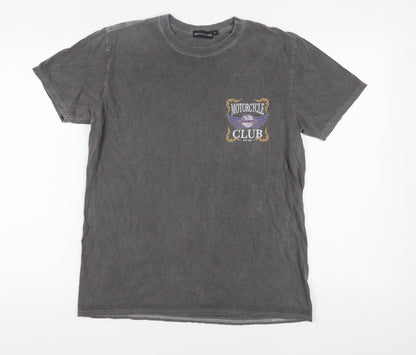 Womens UK Size S PRETTYLITTLETHING Grey Basic T-Shirt
