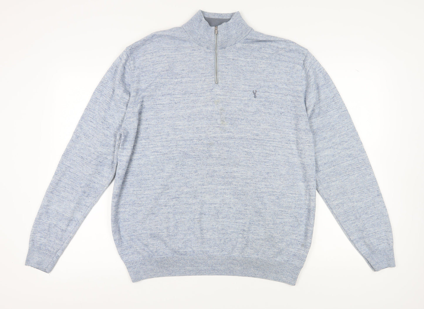 Next Men's XL Blue 1/2 Zip Pullover Jumper