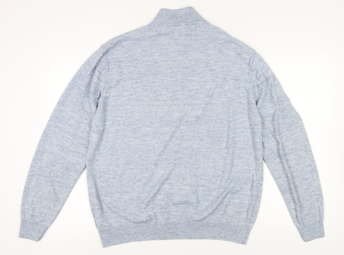 Next Men's XL Blue 1/2 Zip Pullover Jumper