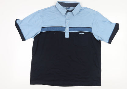 Chums Men's Blue Polo Shirt L Short Sleeve
