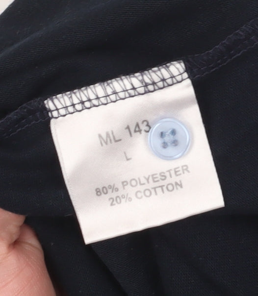 Chums Men's Blue Polo Shirt L Short Sleeve