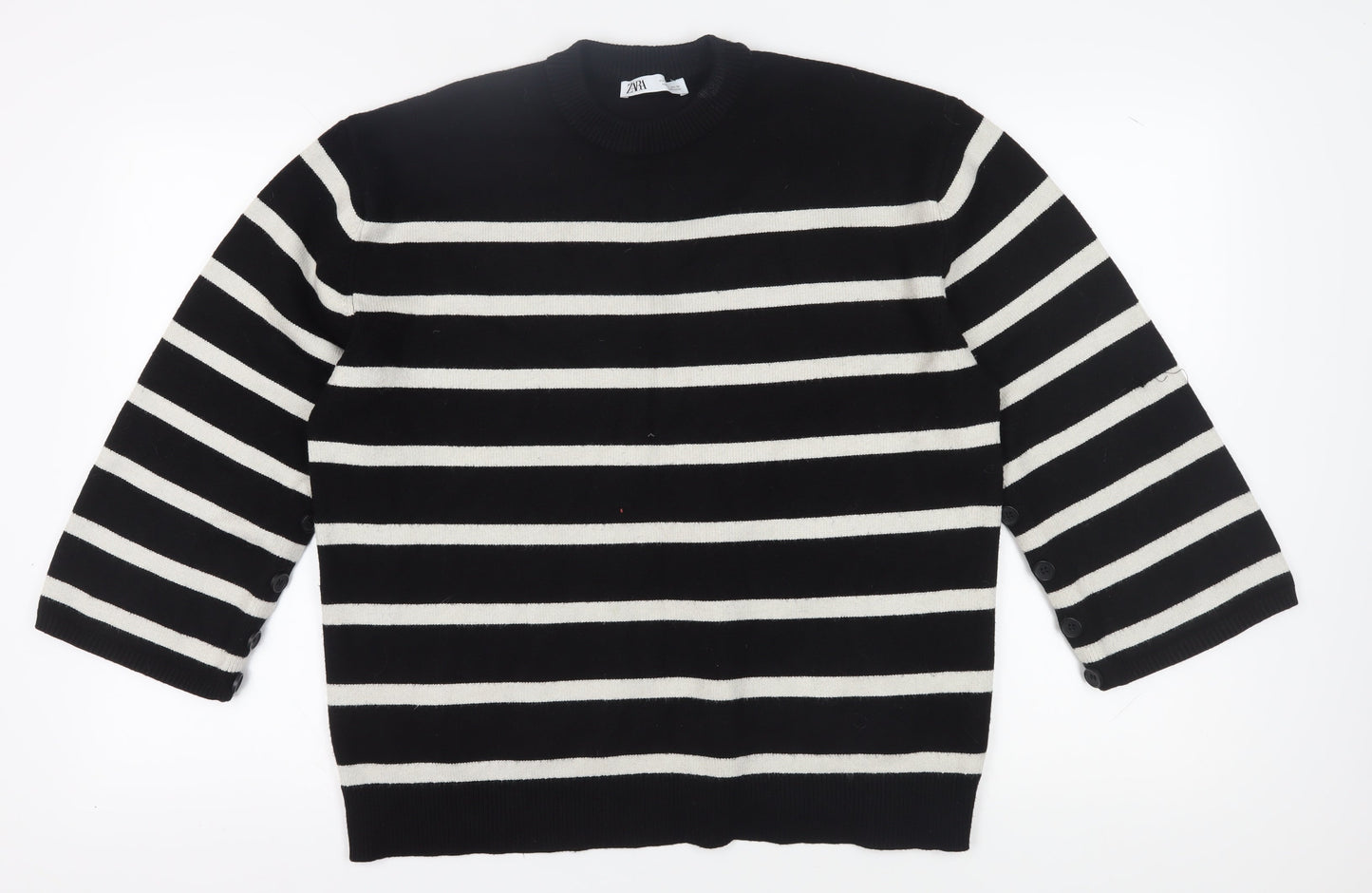 Womens UK Size 12 Zara Black Pullover Jumper