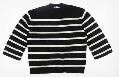 Womens UK Size 12 Zara Black Pullover Jumper