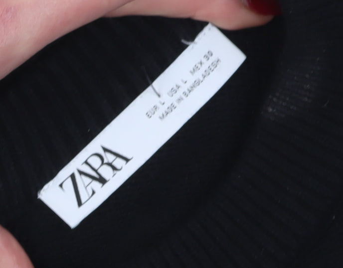 Womens UK Size 12 Zara Black Pullover Jumper
