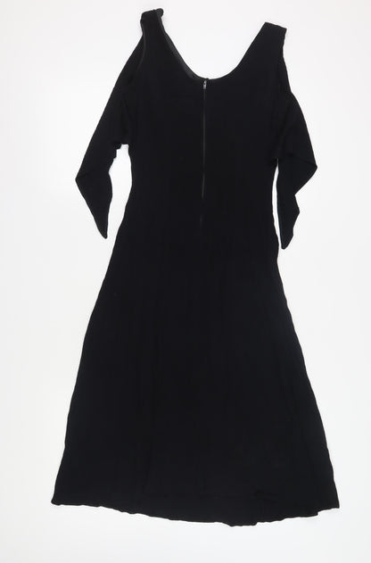 BHS Petite Black Shift Dress, Women, Size 12, Long, Viscose