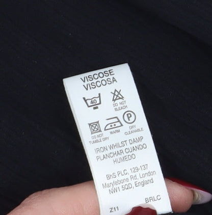 BHS Petite Black Shift Dress, Women, Size 12, Long, Viscose