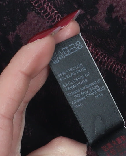 Womens UK Size 12 Marks and Spencer Multicoloured Basic T-Shirt