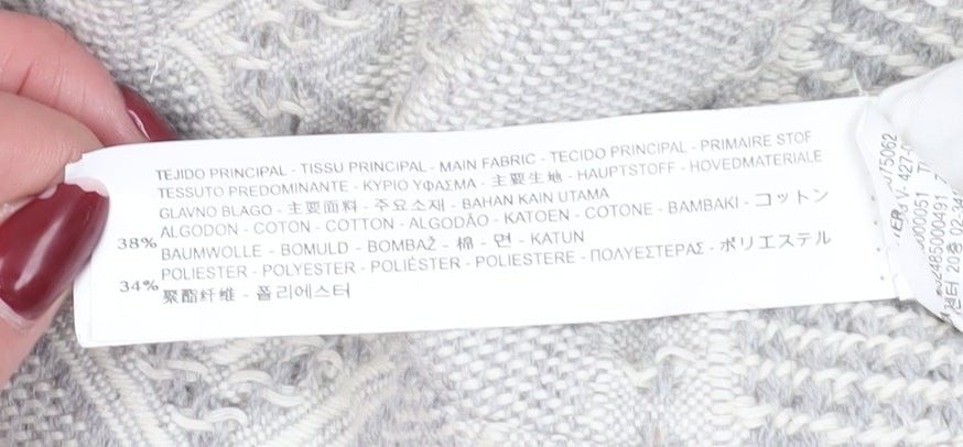 Zara Women’s Grey Geometric Woven Blazer XS