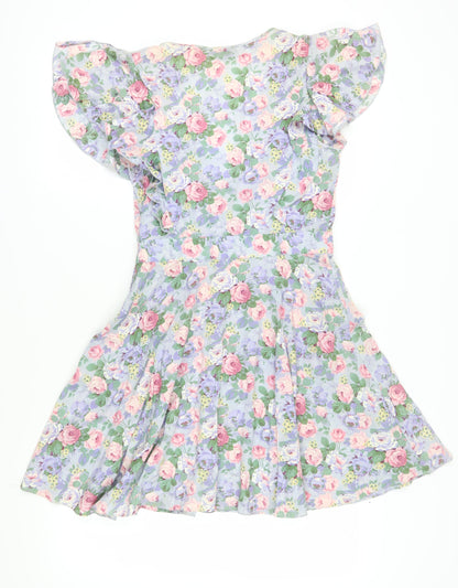 Warehouse Women's Floral Short Wrap Dress Size 12
