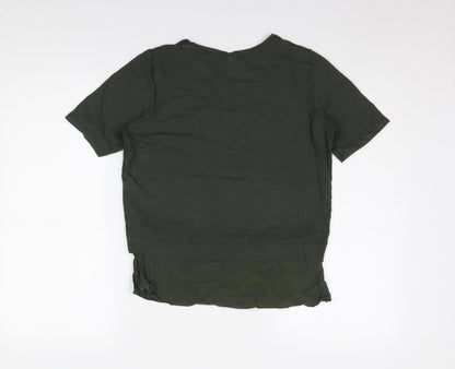Womens UK Size 8 Oliver Bonas Green Tunic T-Shirt