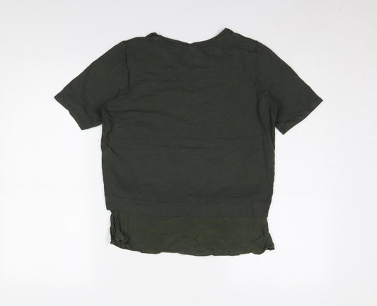 Womens UK Size 8 Oliver Bonas Green Tunic T-Shirt