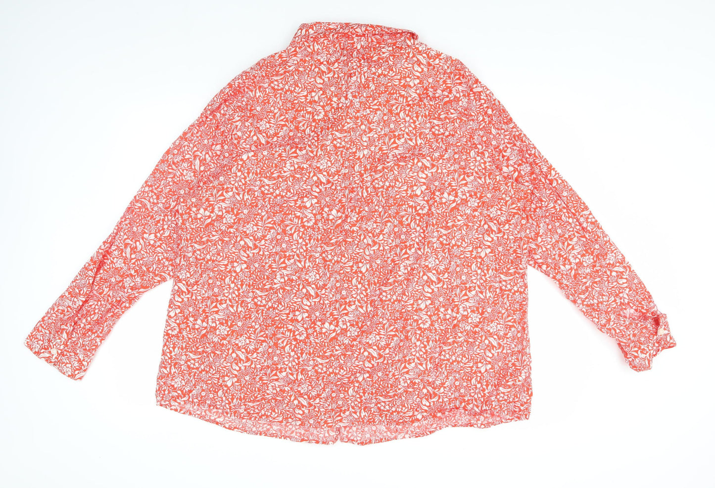 Womens UK Size 2XL Old Navy Red Tunic Button-Up