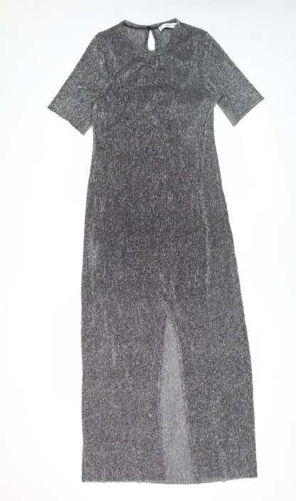 MNG Women's Silver Shift Dress XS Party