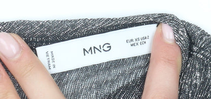 MNG Women's Silver Shift Dress XS Party