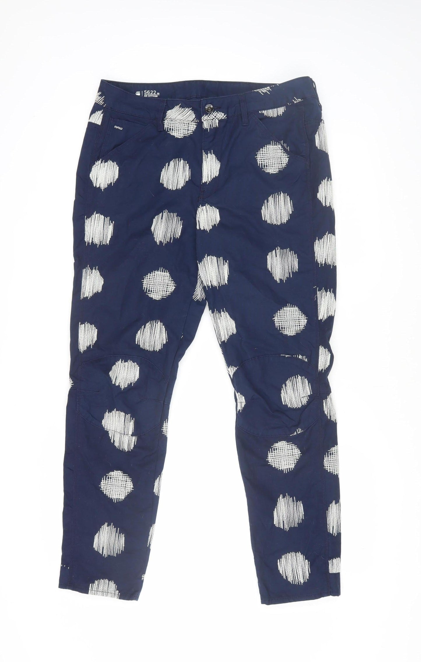 G-Star RAW Women's Blue Polka Dot Chino Trousers