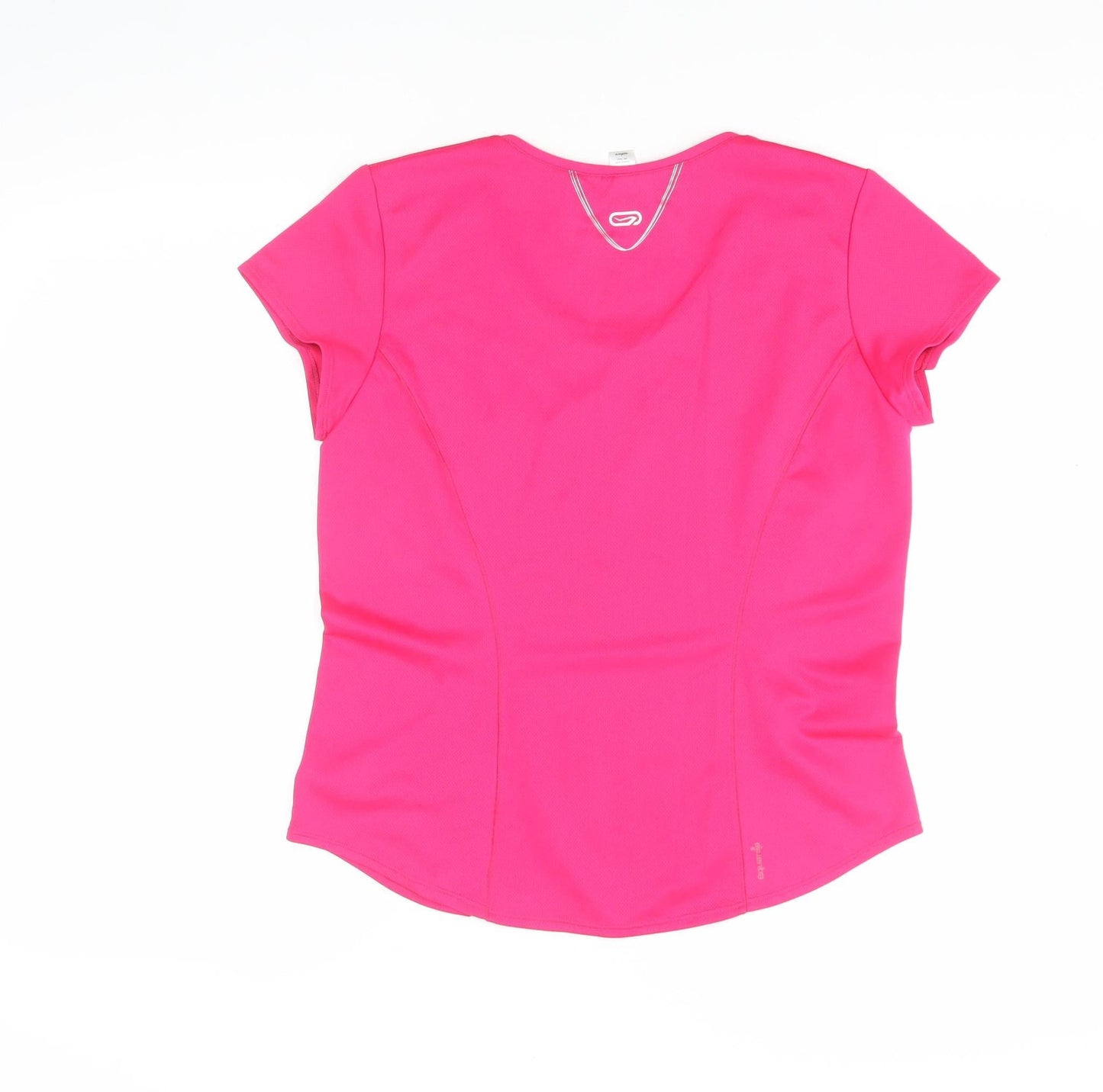 Kalenji Womens Pink V-Neck Short Sleeve Running Top
