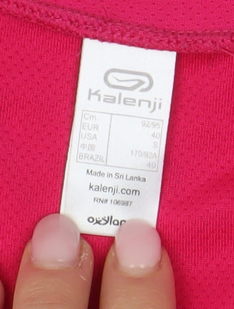 Kalenji Womens Pink V-Neck Short Sleeve Running Top