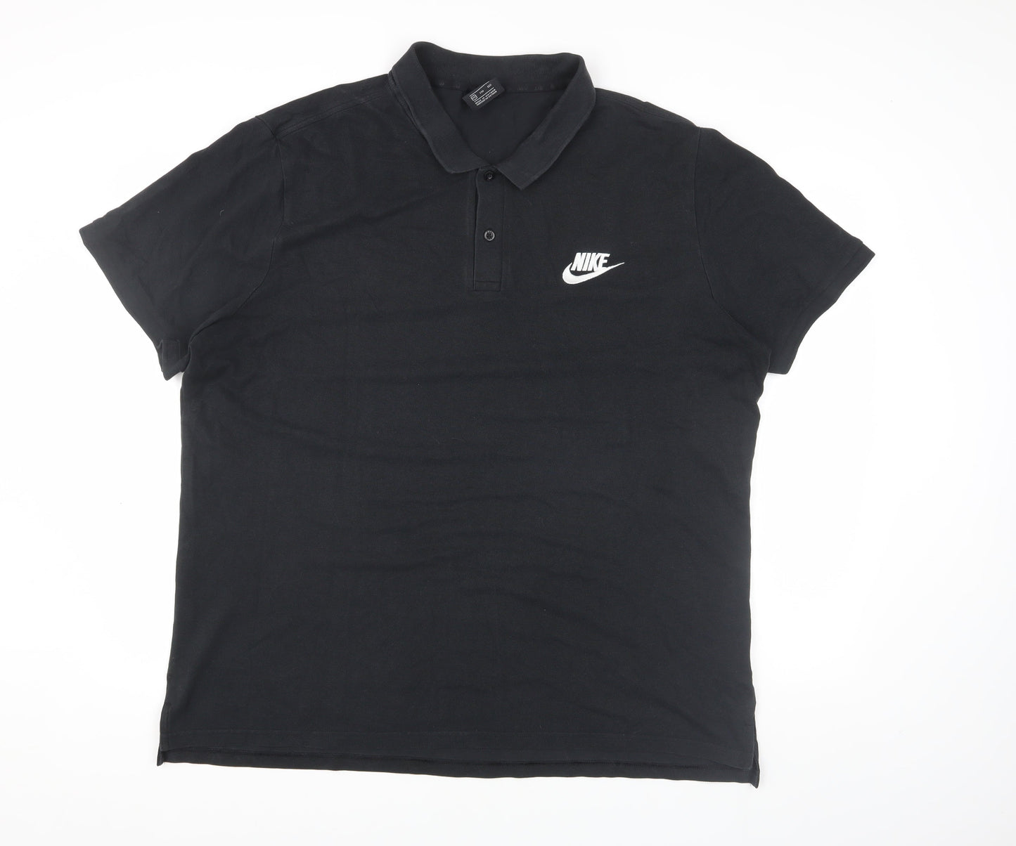 Nike Men's Black Polo, XXL, Short Sleeve Cotton